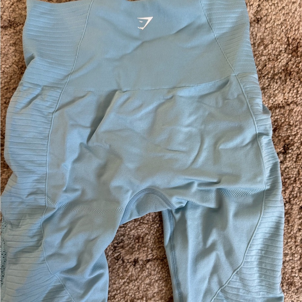 Gymshark Seamless High-Waist Leggings - Light Blue